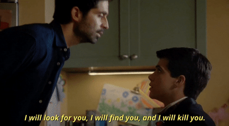 I'll Kill You Bad Man Threatening Kid GIF