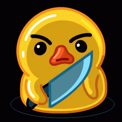 I'll Kill You Cartoon Duck Assassin GIF