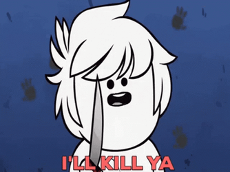 I'll Kill You Cartoon Oney Threatens GIF