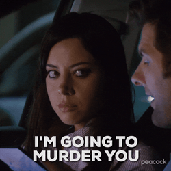 I'll Kill You Scary Aubrey Plaza GIF