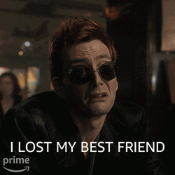 I Lost My Best Friend Good Omens Crowley GIF