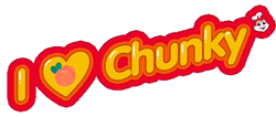 I Love Chunky Text GIF