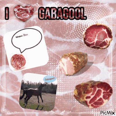 I Love Gabacool Horse Poster GIF