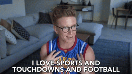 I Love Go Sports Touchdowns And Football GIF
