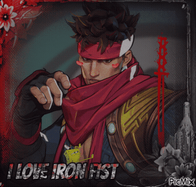 I Love Iron Fist Text GIF