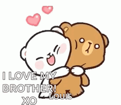 I Love My Brother Milk And Mocha Hugs GIF