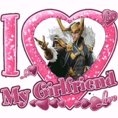 I Love My Girlfriend Poster With Loki Heart GIF