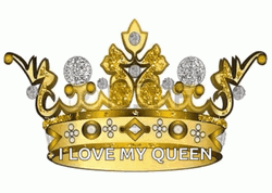I Love My Queen Gold Crown GIF