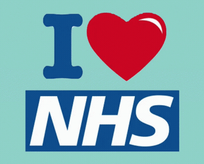 I Love NHS Sign With Heart GIF