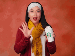 I Love Psl Woman Holding Latte GIF