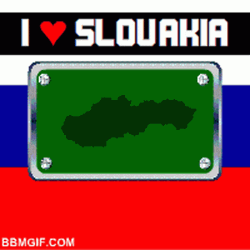 I Love Slovakia Map  GIF