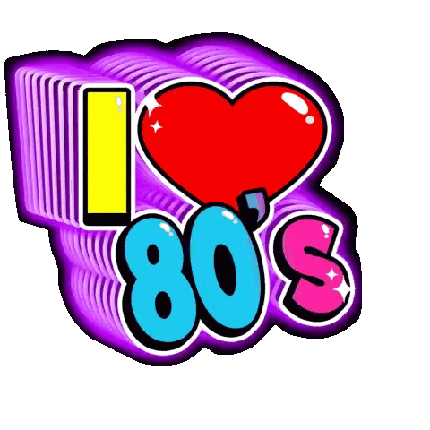I Love The 80S Sticker