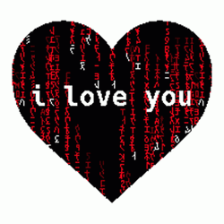 I Love U Adorable Heart Falling Letters Sticker GIF