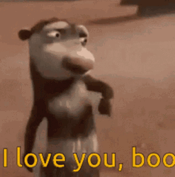 I Love U Boo Mice Character Cartoon GIF