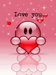 I Love U Cute Cartoon Heart GIF