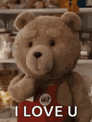 I Love U Flying Kiss Ted GIF