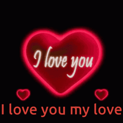 I Love U My Love Heart Animated GIF