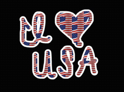 I Love USA Heart Sign GIF