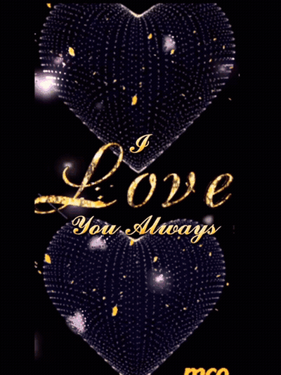 I Love You Always Poster With Two Hearts