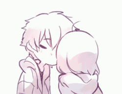 Anime kiss GIF - Find on GIFER