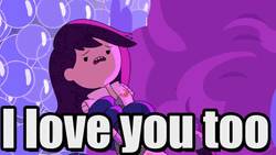 I Love You Cartoon Girl GIF