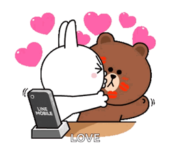 I Love You Cute Kissing Out Phone GIF
