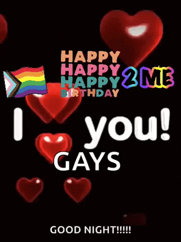 I Love You Gays With Red Hearts GIF