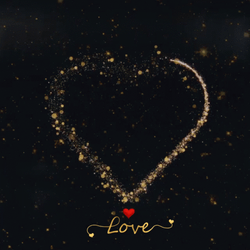 I Love You Gold Heart Glittering GIF