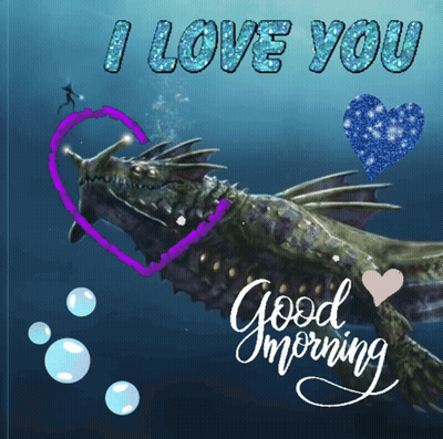 I Love You Good Morning Dragon Card GIF