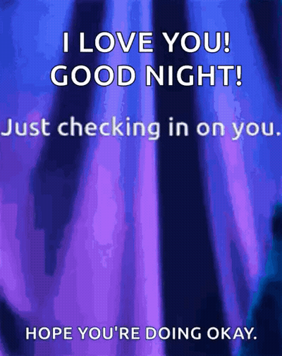 I Love You Good Night Checking In GIF