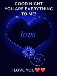 I Love You Good Night Glistening Heart GIF