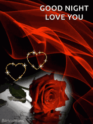 I Love You Good Night Rose Design GIF