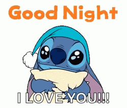 I Love You Good Night Sleepy Stitch GIF