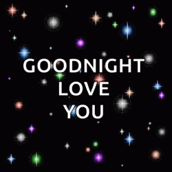 I Love You Good Night Sparkling Stars GIF