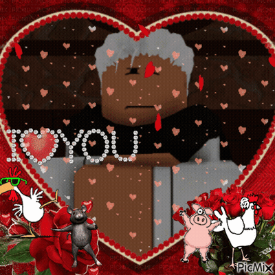 I Love You Heart With Flowers GIF