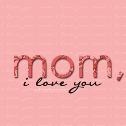 I Love You Mom Cursive Letter GIF