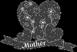 I Love You Mom Sparkling Black Heart GIF