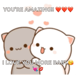I Love You More Baby Cute Cat GIF