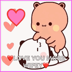 I Love You More Wifey Cute Cartoon GIF