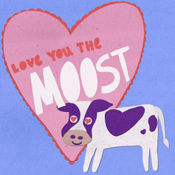 I Love You Most Cow Moo GIF