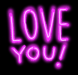 I Love You Most Neon Lights GIF