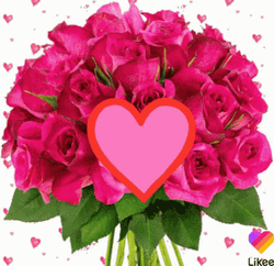 I Love You Pink Flores GIF