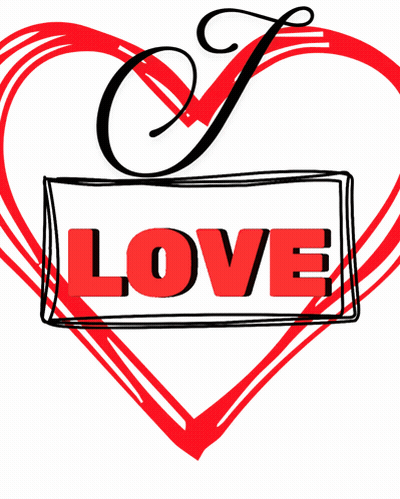 I Love You Poster With Heart GIF