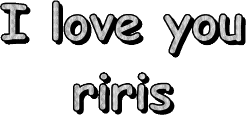 I Love You Riris Text Sticker