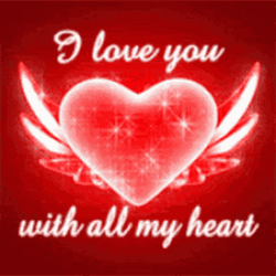 I Love You So Much Glistening Winged Heart GIF