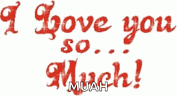 I Love You So Much Glittery Artwork GIF