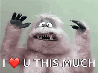  I Love You This Much Bumble Snowman GIF
