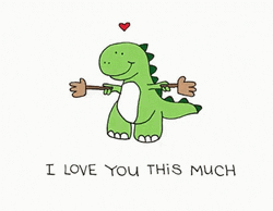I Love You This Much Dinosaur GIF