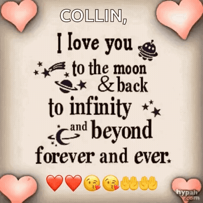 I Love You To The Moon And Back To Infinity And Beyond Poster GIF