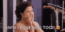 I Love You Too Aww Blushing Sophia Bush GIF